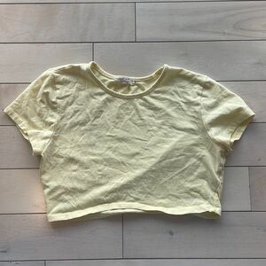 Yellow crop top